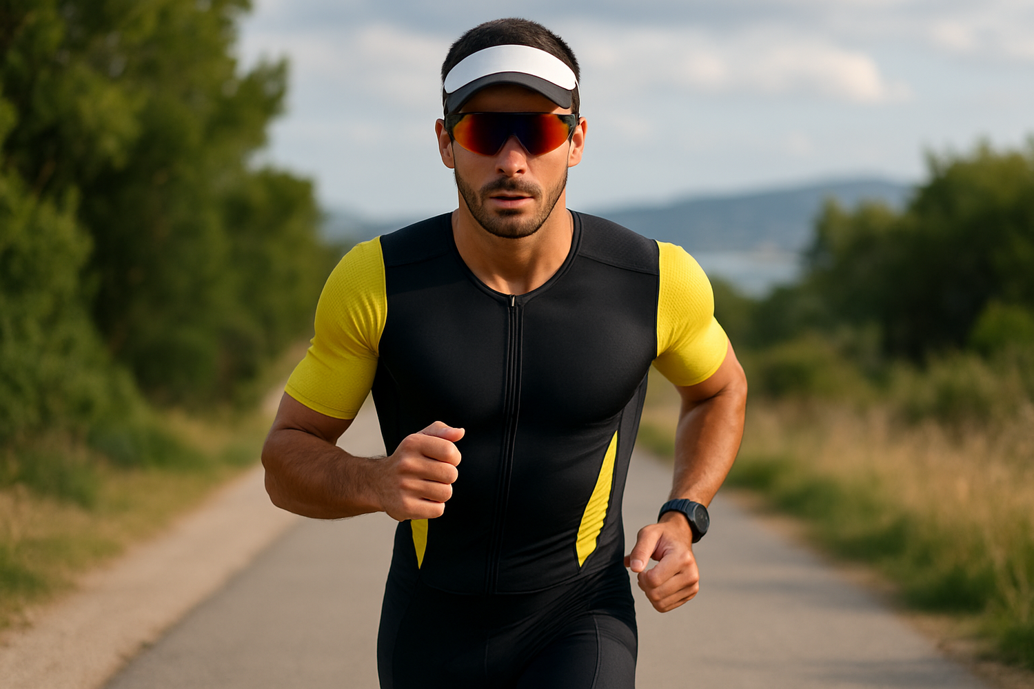 correct the image by changing the cap by a triathlon visor